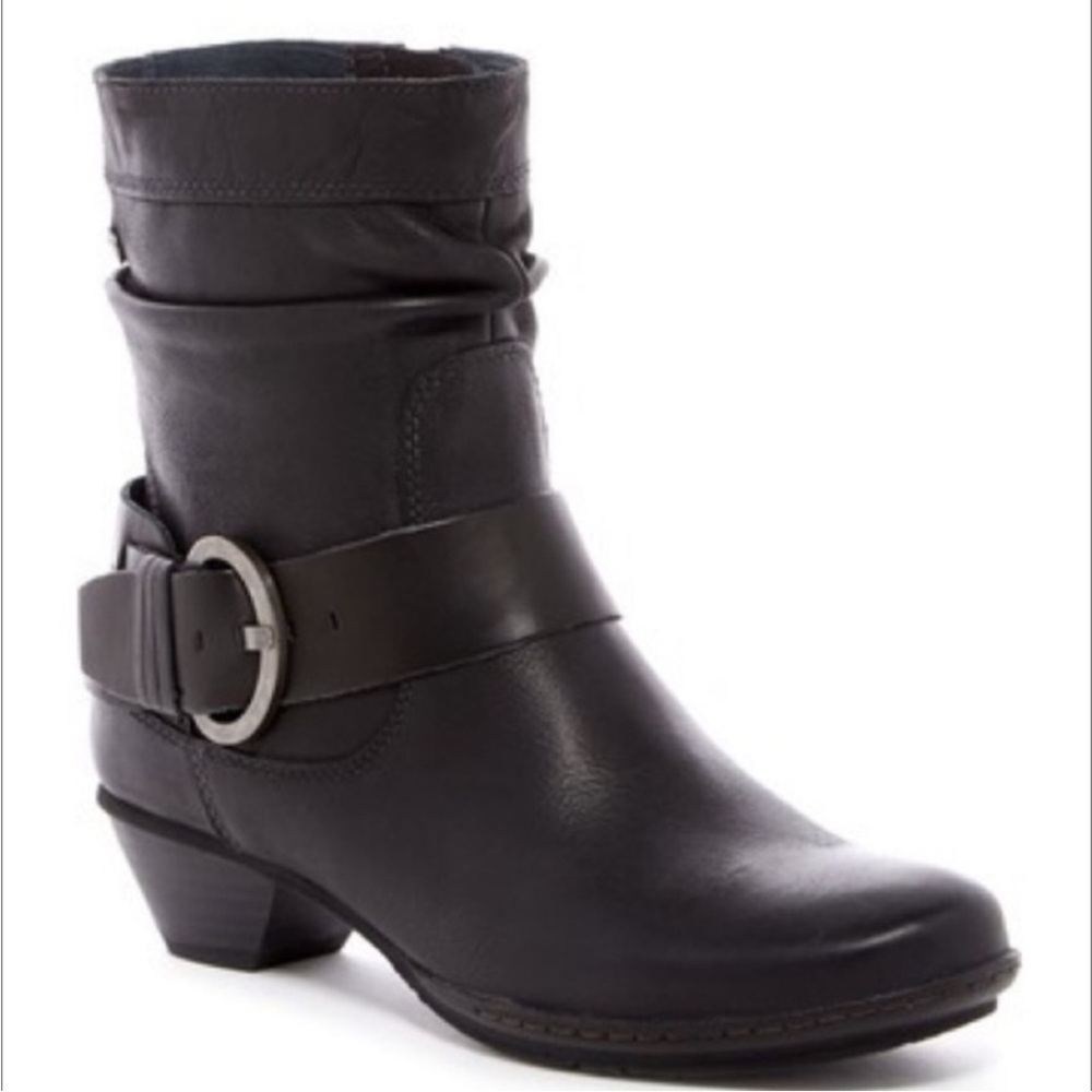 PIKOLINOS Brujas Black Boot Womens Size EUR 39 Leather Slouch Ankle Bootie